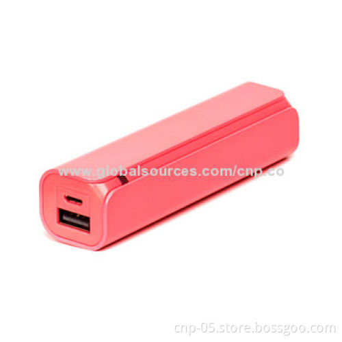 Pocket-size Power Bank with 2,800mAh Capacity, Aluminum Alloy Housing, Unique Design